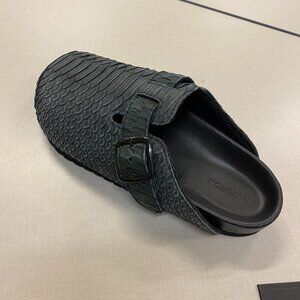 The Shoe Surgeon SURGEON MULE Luxe Black Python / 8M/9.5W